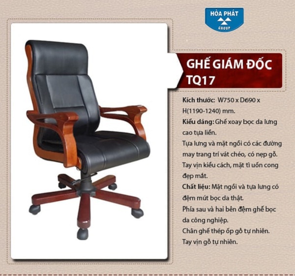 Ghế giám đốc Hòa Phát TQ17