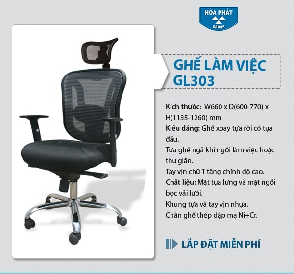 Ghế giám đốc Hòa Phát GL303