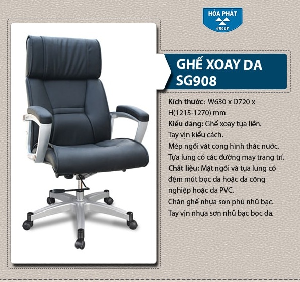 Ghế xoay cao cấp Hòa Phát SG908