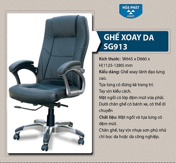 Ghế xoay cao cấp Hòa Phát SG913