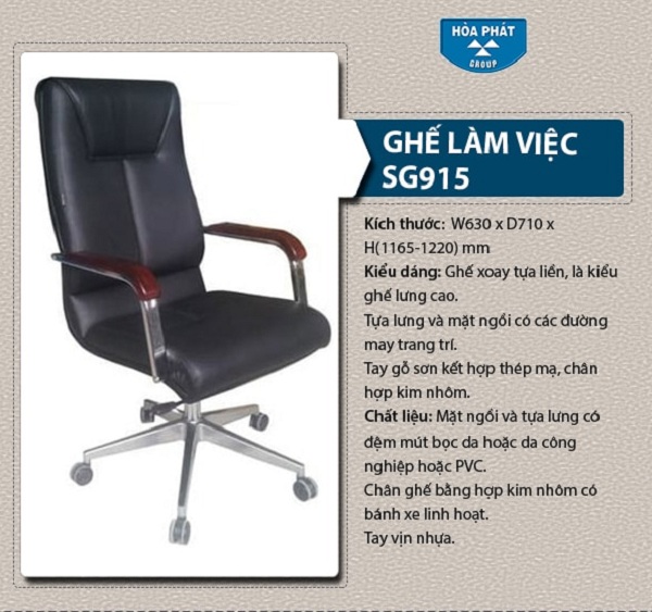 Ghế xoay cao cấp  SG915