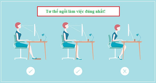 Tư thế ngồi làm việc đúng và đạt tiêu chuẩn